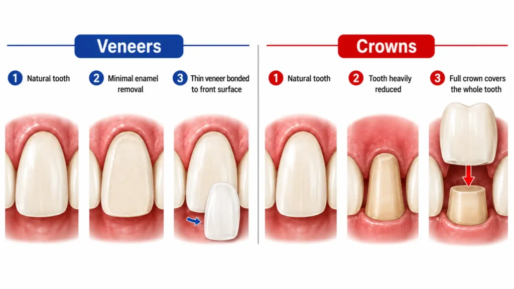 dental tourism risks crowns vs veneers comparison procedure